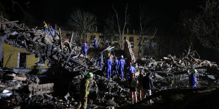 Drone, missile attack on Kyiv kills nine, injures more than 70, Ukrainian officials say