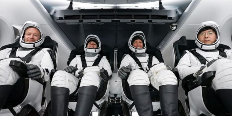 Bitcoin tycoon Chun Wang blasts off on polar SpaceX flight to achieve world first | Science, Climate & Tech News