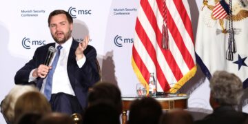 After critical remarks in Munich, Vance adopts more conciliatory tone toward Europe