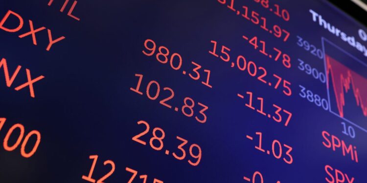 Stocks mixed midday, Powell speaks again, Tesla shares skid