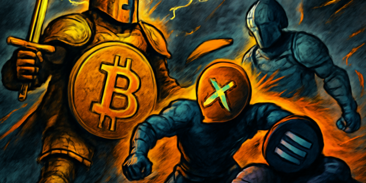 Crypto Market Shakeup: Bitcoin Leads, Ethereum Retreats, XRP Overtakes Solana