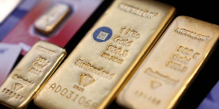 Gold holds near two-week high on easing Fed rate-hike bets