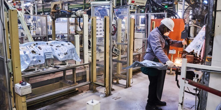South Africa factory mood dips