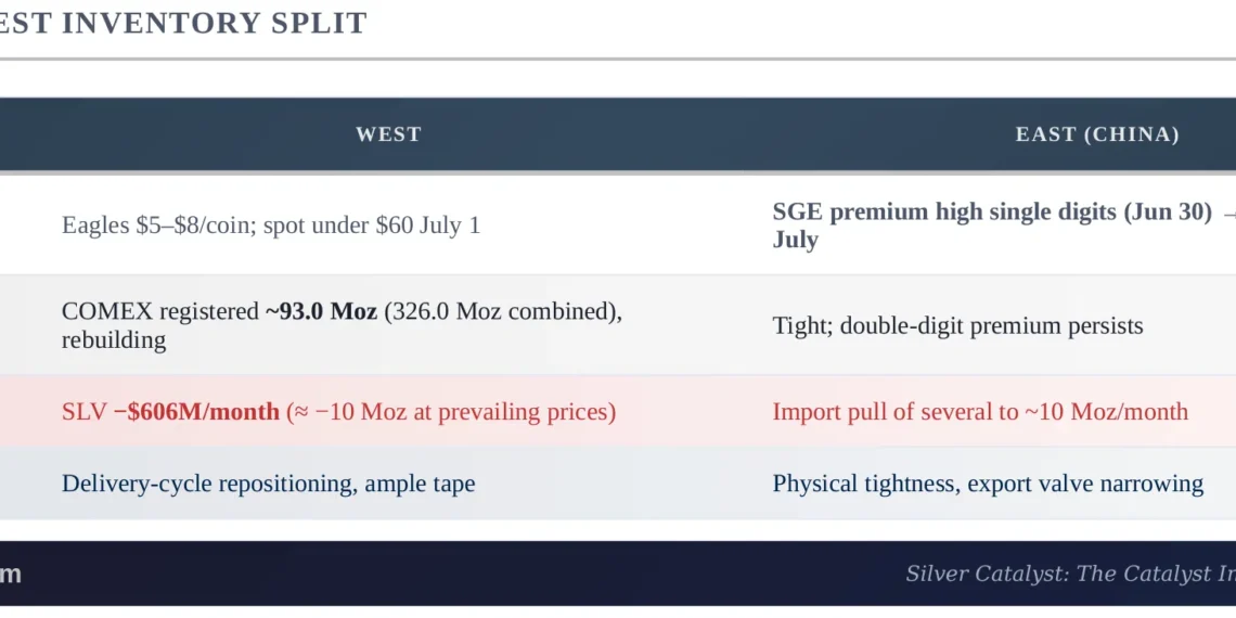 Silver’s Two-Speed Market: New York Refills While Shanghai Pays Up