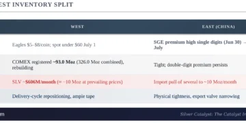 Silver’s Two-Speed Market: New York Refills While Shanghai Pays Up
